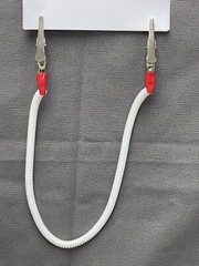 3 Pcs Dental Patient Bib Clip Napkin Holder Flexible Coil White Orange&Green 16”
