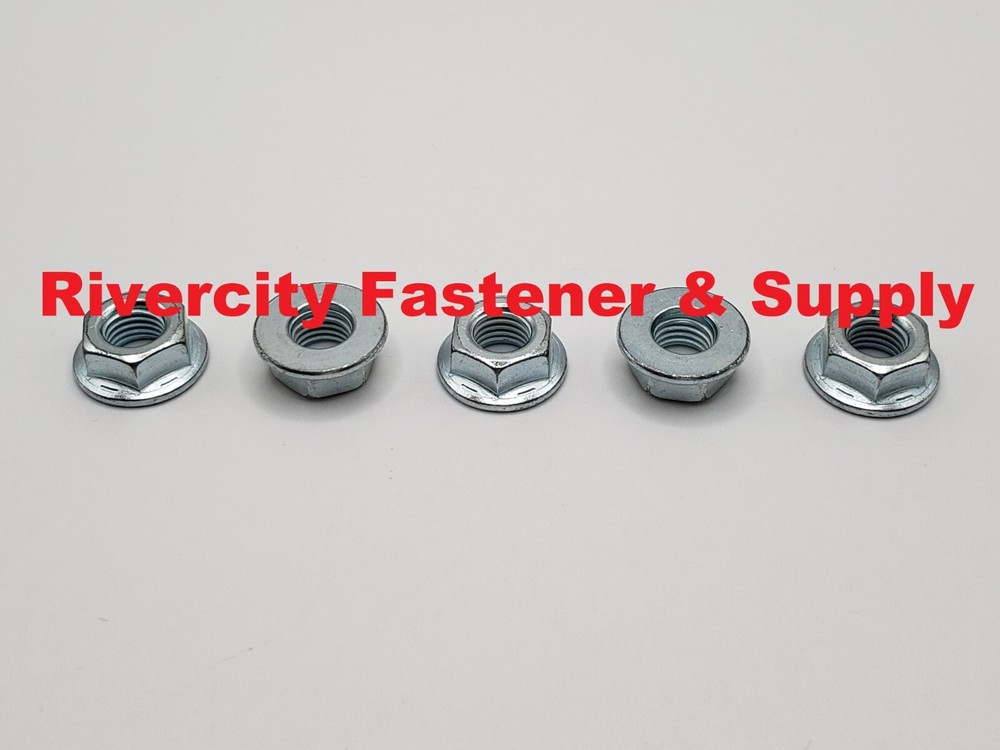 5/16-24 Hex Flange Nut 5/16×24 Nuts 5/16 x 24 Smooth Bottom Zinc Plated