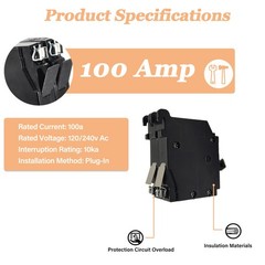 Upgrade 2100 2-Pole 100 Amp Circuit Breaker for Cutler Hammer Load Centers