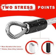 1/8inch Stainless Steel Security Cable 4/6/10/15FT Luggage Lock Safety Wire F…