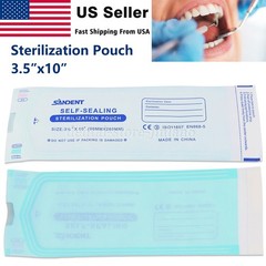 200 3.5″ x 10″ Self-ing Sterilization Pouches for Autoclave SA