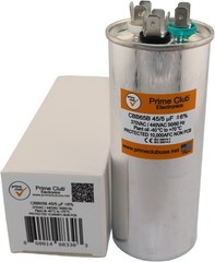 45+5 uF 6% 370V/440VAC Dual Round Capacitor Carrier Lennox Goodman Genteq Capcom