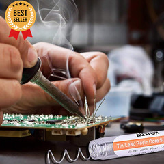 6 Pack 60-40 Rosin Core Solder Wire, 0.6mm, 20g for Electrical Soldering