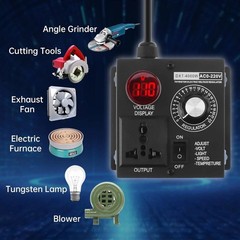 Electric Motor Variable Speed Controller – 120V~220V 15A 4000W AC Motor Speed US