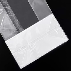 Gusseted Cello Bags 50 PCS 7x4x14 Inch Flat Bottom with Paper Inserts