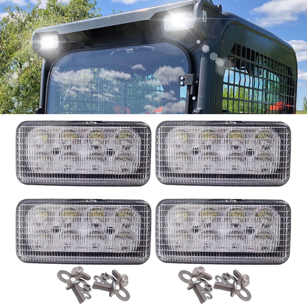 4pcs 40W LED Work Light Headlights V0511-53510 For Kubota SVL Series Skid Steer