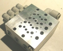 KOGANEI F10M4AJ FOUR POSITION PNEUMATIC VALVE MANIFOLD P8055