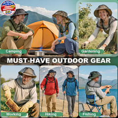 Pmxary 2 Pack Premium Mosquito Head Nets with Drawstring, X-Large, Black