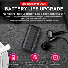 64GB Portable Voice Activated Recorder for Lectures & Meetings, Audio Recording