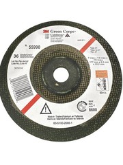 3M Green Corps 7″ x 1/4″ x 7/8″ Flap Disc – 36 Grit – 12 Pack