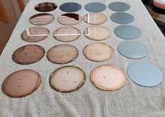20 Old Historic 1980s 5″ Silicon Conductor Wafers Copper Plated in Original Box