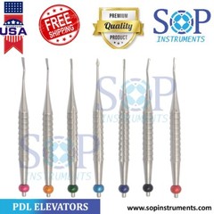 Dental PDL Luxating Root Elevators Set of 7 Precise Periotomes Tips Titanium Lab