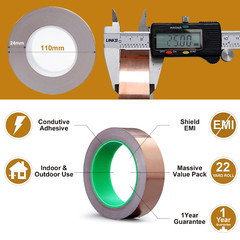 Copper Foil Tape (1″X66ft) with Conductive Adhesive for Guitar & EMI Shielding..