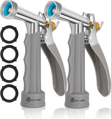 Full Size Garden Hose Nozzle 2 Pack, High Pressure Pistol Grip Water Nozzle Spra