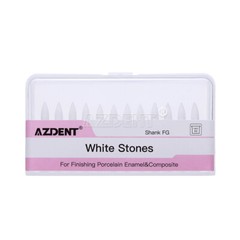 5paquetes AZDENT Fresas de pulido de piedra blanca montadas en llama dental FG