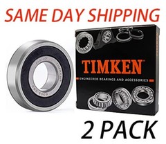 (2Pack) TIMKEN 6305-2RS 25X62X17MM Double Rubber Seal Ball Bearings 6305RS