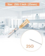 25Ga 1 Inch Disposable Needle 100 Pack Dispensing Lab Individually 25G