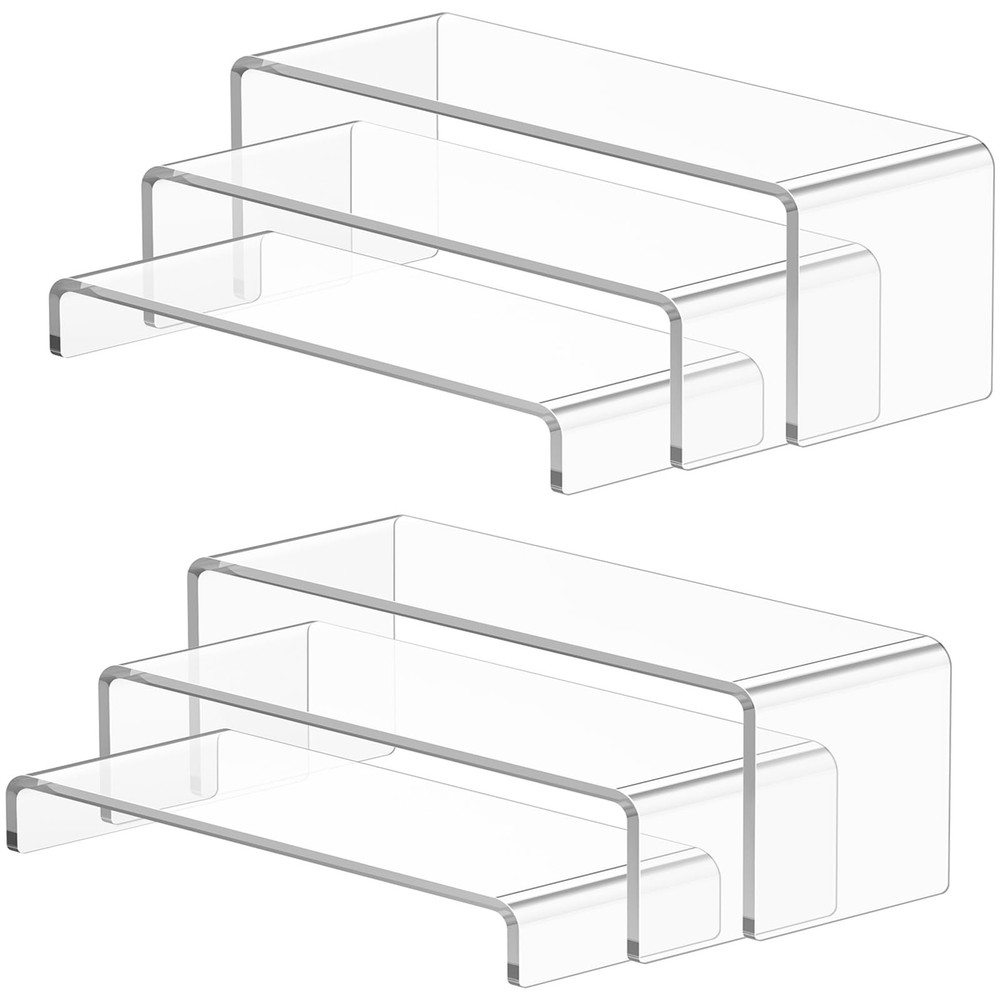 HeavyDuty Acrylic Display Risers 7 Inch 8 Inch Clear 6 Pcs for Collection