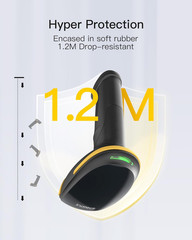 Inateck Wireless Barcode Scanner Bluetooth 1D USB 2000mAh 1 Charge 3 Months