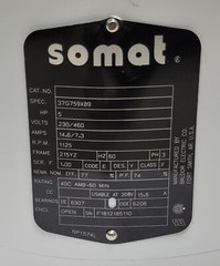 SOMAT 41679 / HOBART 00-975552 5HP MOTOR DRIVE (ODP) OPEN, DRIP PROOF (OEM)