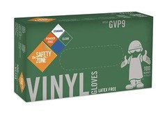 Safety Zone Blue Medium Vinyl Gloves Disposable Powder-Free GVP9 [Box of 100]