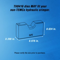 TEMCo TH0416 18-Pair Die Set for the TH0006 Hydraulic Cable Lug Crimper