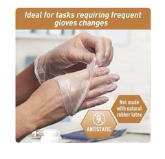MedPride Vinyl Gloves Powder-Free Extra Large 100 Disposable Gloves