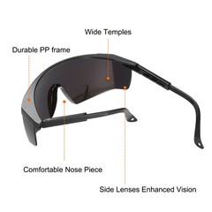 Welding Glasses IR Shade 8 Lens 150x110x54mm CE Certified Protective Glasses