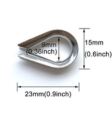 M3 Stainless Steel Thimbles for 1/8 Inches Diameter Wire Rope 50 PCS