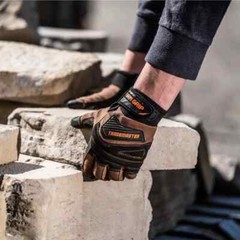Firm Grip Trademaster Padded Knuckles & Touchscreen Tan Duck Canvas Work Gloves