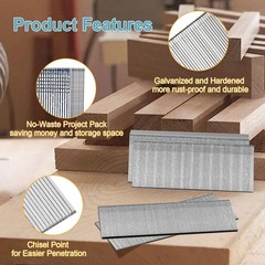 18 Gauge Brad Nails 2 Inch 1000PCS Galvanized Nail Gun Nails FROM USA