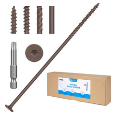 #14 * 8 Heavy-Duty Wood Screws（14Pcs/1Lb, Star Drive Structural Wood Screw, Rust