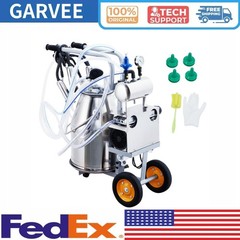 🔵Cow Milking Machine Portable 25 L/6.6 gal Automatic Pulsation Vacuum Milker