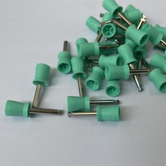 100pcs Dental Polishing Prophy Prophylaxis Cups Latch Type Rubber Polisher Green