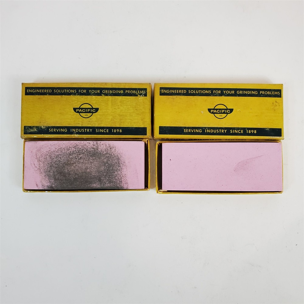 Lot of 2 Grinding Stones Pink & Grey layered grains Pacific in Original boxes.
