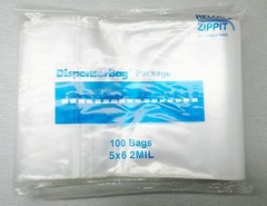 5×6 Zippit Reloc Bags Clear 2mil 100 Reclosable Poly Zip Seal Lock Bags 5″ x 6″