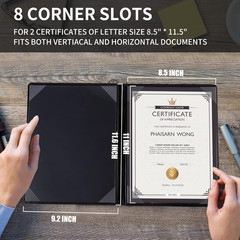 Diploma Cover 8.5 X 11 Certificate Holders for Letter-Sized Award Padded Menu…