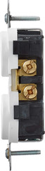 5822-W Straight Blade Single Receptacle, 250 Vac, 20 A, 2 Pole, 3 Wire, White