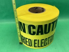 CAUTION Buried Electric Line 6″ x 1000 Yellow Warning Tape Non Detectable UT28