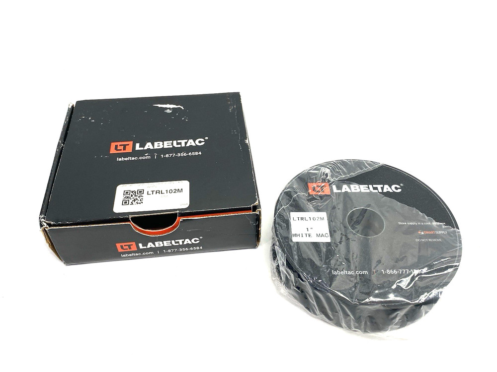 LabelTac LTRL102M Magnetic Rack Label 1″ x 25′ Roll, White