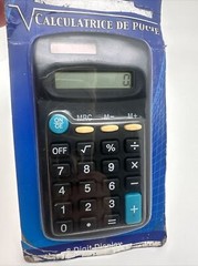 Jot 8 Digit Display Black Pocket Calculator New ( Box Damaged ) …..15