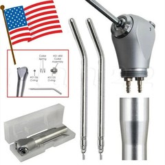 Dental 3 Way Air Water Spray Triple Syringe Handpiece w/ 2 Nozzles Tips Tubes