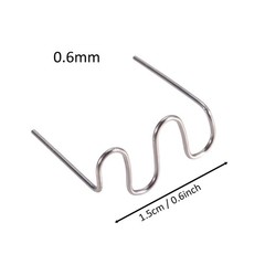 1000pc Welding Rods Hot Staples Plastic Repair Car Bumper Wave Shape 0.8mm 0.6mm