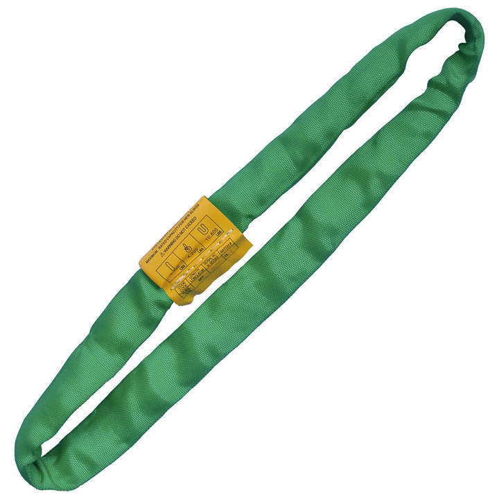 Round Lifting Sling Endless Heavy Duty Polyester Green 10′
