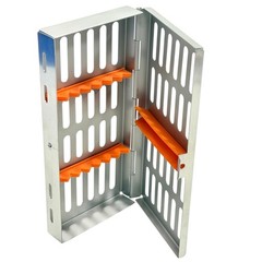 NEW GERMAN DENTAL AUTOCLAVE STERILIZATION CASSETTE RACK BOX FOR 7 INSTRUMENT-OR