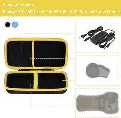 Portable Label Printer Storage Case – Fits Brady M210, BMP21 Plus (only Case)