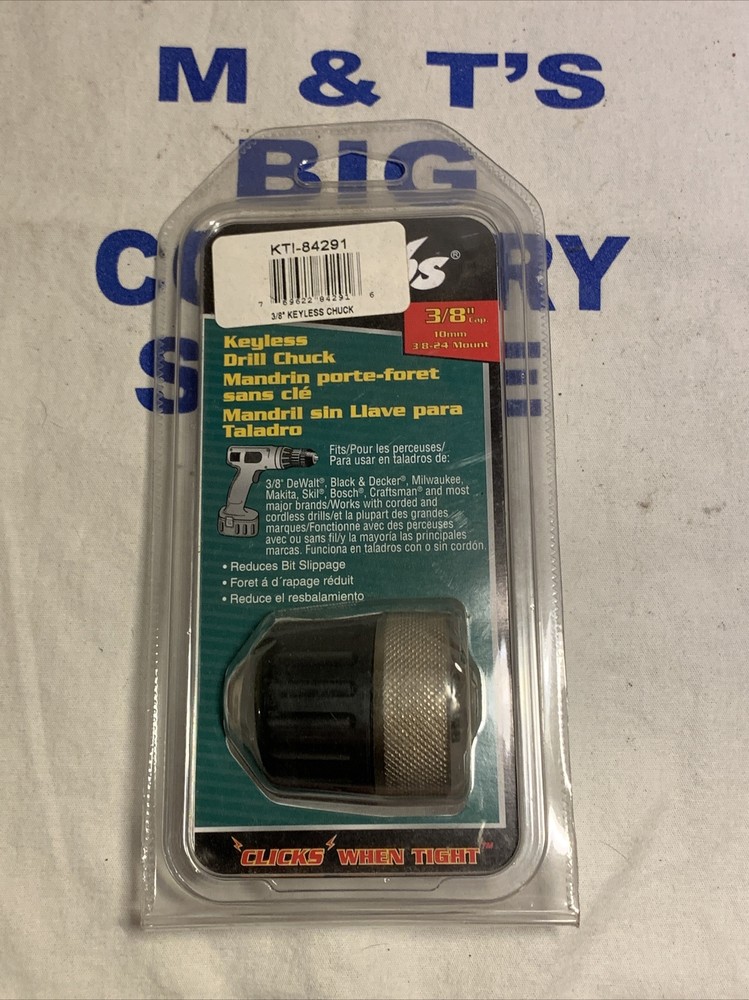 Jacobs 3/8″ Cap 10mm 3/8-24 Mount Keyless Drill Chuck KTI-84291