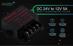Power Converter DC 24V to DC 12V 5A 60W Voltage Regulator Step Down Buck Reducer
