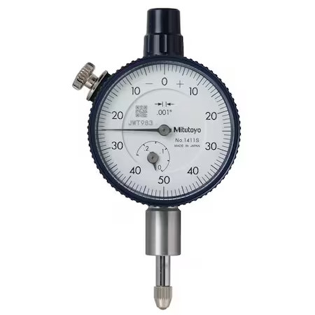 Mitutoyo 1411A Dial Indicator, 0 To 0.250 In, 0-50-0