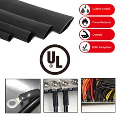 Waterproof Marine Grade Heat Shrink Tubing 4:1 Ratio Wire Dual Wall Adhesive Kit